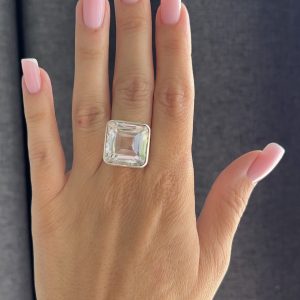 Nowość. Pierścionek z kryształem górskim w super cenie 14-18