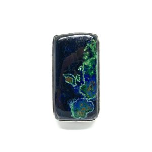 Nowy pierścionek z azurytem r.15-19 w super cenie.