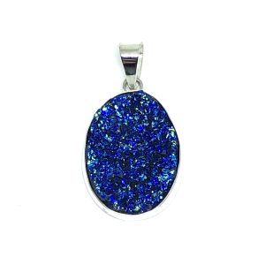 Nowość. owalny wisiorek z agatową druzą w super cenie