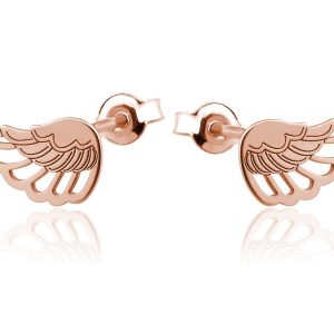 Nowość. kolczyki skrzydła w kolorze rose gold w super cenie