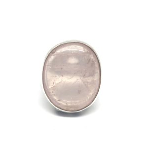 Nowość. pierścionek z kwarcem różowym r.19/20 w super cenie