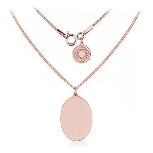 Nowość. srebrny naszyjnik rose gold z medalionem w super cenie