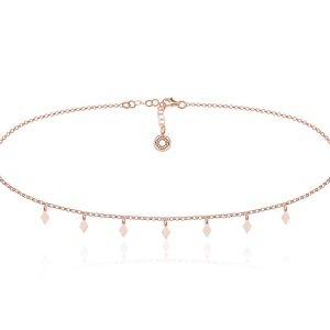 Nowość. srebrny choker karo rose gold 7 elementów w super cenie