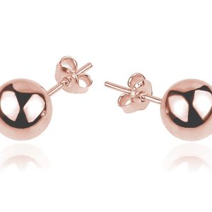 Nowość. Kolczyki kulki 8mm rose gold – super cena