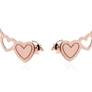 Nowość. nausznica serce rose gold – hit sezonu w super cenie