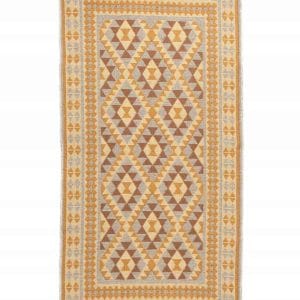 Nowość. boho dywan kilim z frędzlami 70x140 żółty super cena