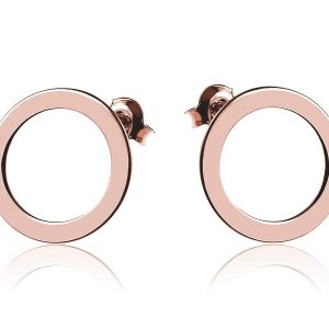 Nowość. Kolczyki ring 14mm rosegold w super cenie