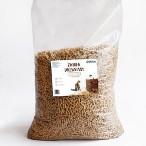 Nowość. Super cena: jasny pellet drewniany 6mm dla zwierząt 15kg