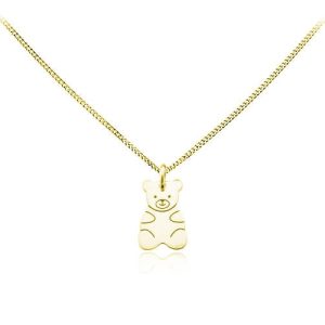 Nowość. srebrny naszyjnik miś 24k złocony – super cena