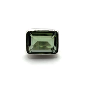 Nowość. pierścionek z zielonym ametystem r.15 w super cenie