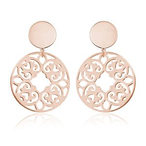 Nowość. kolczyki rozety camille rose gold w super cenie