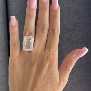 Nowość. pierścionek z kryształem górskim w super cenie