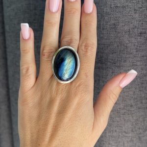 Nowość. pierścionek z labradorytem r. 18-22 w super cenie