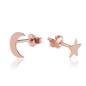 Nowość. srebrne kolczyki gwiazdki rose gold w super cenie