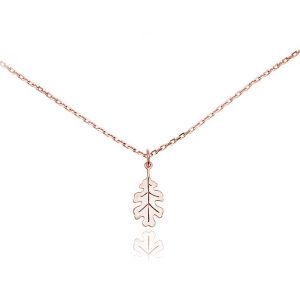 Nowość. naszyjnik nellie – liść dębu w rose gold w super cenie