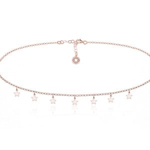 Nowość. naszyjnik choker rose gold z gwiazdkami w super cenie