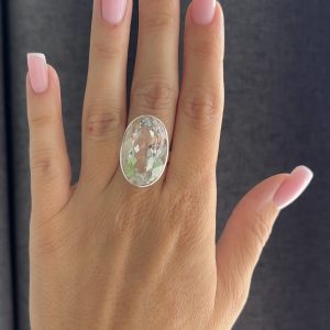 Nowość. pierścionek z kryształem górskim w super cenie 14-17