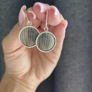 Nowość. Kolczyki z krzemieniem pasiastym w super cenie