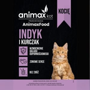 Nowość. animaxfood indyk i kurczak 100g - super cena dla kociąt