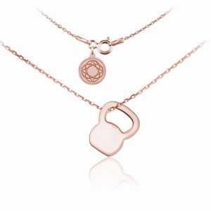 Nowość. srebrny naszyjnik move z kettlebell rose gold w super cenie
