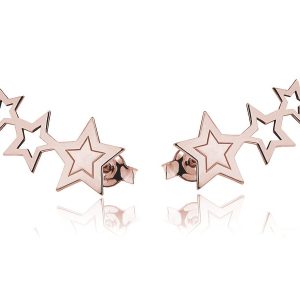 Nowość. kolczyki gwiazdki rose gold w super cenie