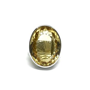 Nowość. regulowany pierścionek z cytrynem w super cenie