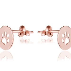 Nowość. Różowe kolczyki z łapką – super cena