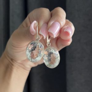 Nowość. kolczyki z kryształem górskim w super cenie