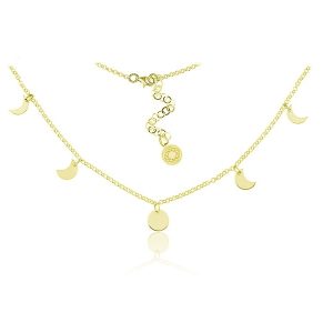 Nowość. pozłacany choker fazy księżyca w super cenie