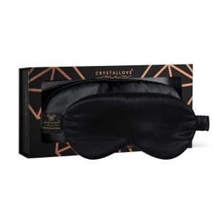 Nowość. Jedwabna czarna opaska na oczy crystollove w super cenie