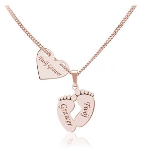 Nowość. srebrny naszyjnik idalia stópki z sercem w super cenie