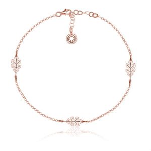 Nowość. bransoletka z liściem dębu rose gold w super cenie