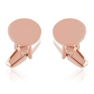 Nowość. Srebrne spinki koła 12mm rose gold w super cenie