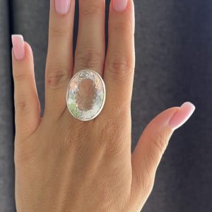 Nowość. Pierścionek z kryształem górskim w super cenie 13-17