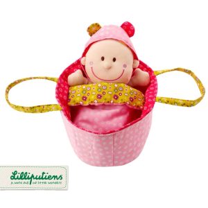 Nowość. chloe dzidziuś w koszyczku z grzechotką w super cenie