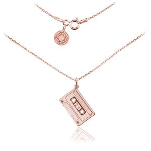 Nowość. srebrny naszyjnik kaseta rose gold – super cena
