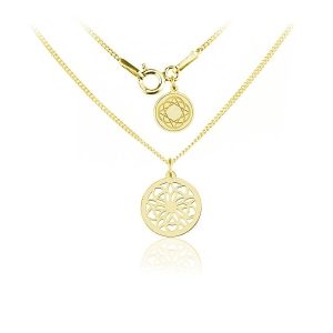 Nowość: srebrny naszyjnik madleine z rozetą 12mm w super cenie