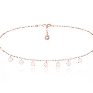 Nowość. delikatny choker z kółeczkami rose gold w super cenie