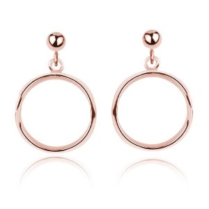 Nowość. super cena: srebrne kolczyki tuva koła rose gold
