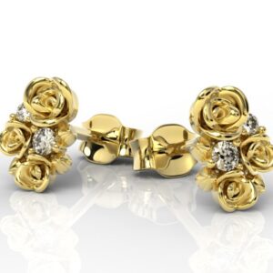 Nowość. Kolczyki złote z diamentami 0,06 ct w super cenie