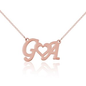 Nowość. srebrny naszyjnik z literkami i sercem w super cenie