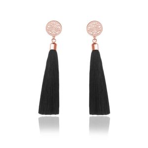 Nowość. kolczyki rozety madeleine z chwostem rose gold w super cenie