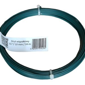 Nowość. drut ogrodniczy pcv 0,7/1,0mm 24m antracyt zielony – super cena