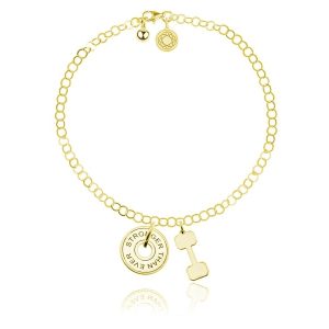 Nowość. Srebrna bransoletka Move z hantlem 24k w super cenie