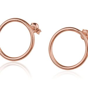 Nowość. srebrne kolczyki kółeczka rose gold w super cenie