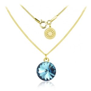 Nowość. srebrny naszyjnik z kryształem swarovskiego rivoli w super cenie