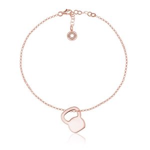Nowość: srebrna bransoletka z kettlebell rose gold w super cenie
