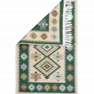 Nowość. Zielony dywan boho balkonowy 80x50 super cena