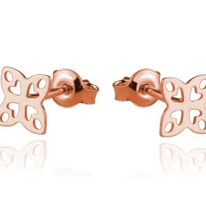 Nowość. Kolczyki rozety arabeska rose gold w super cenie