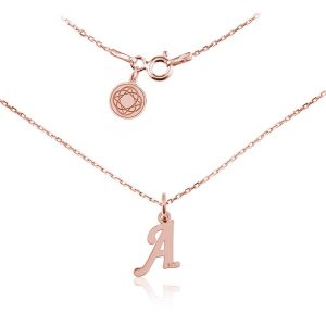 Naszyjnik z literką rose gold – super cena, nowość.